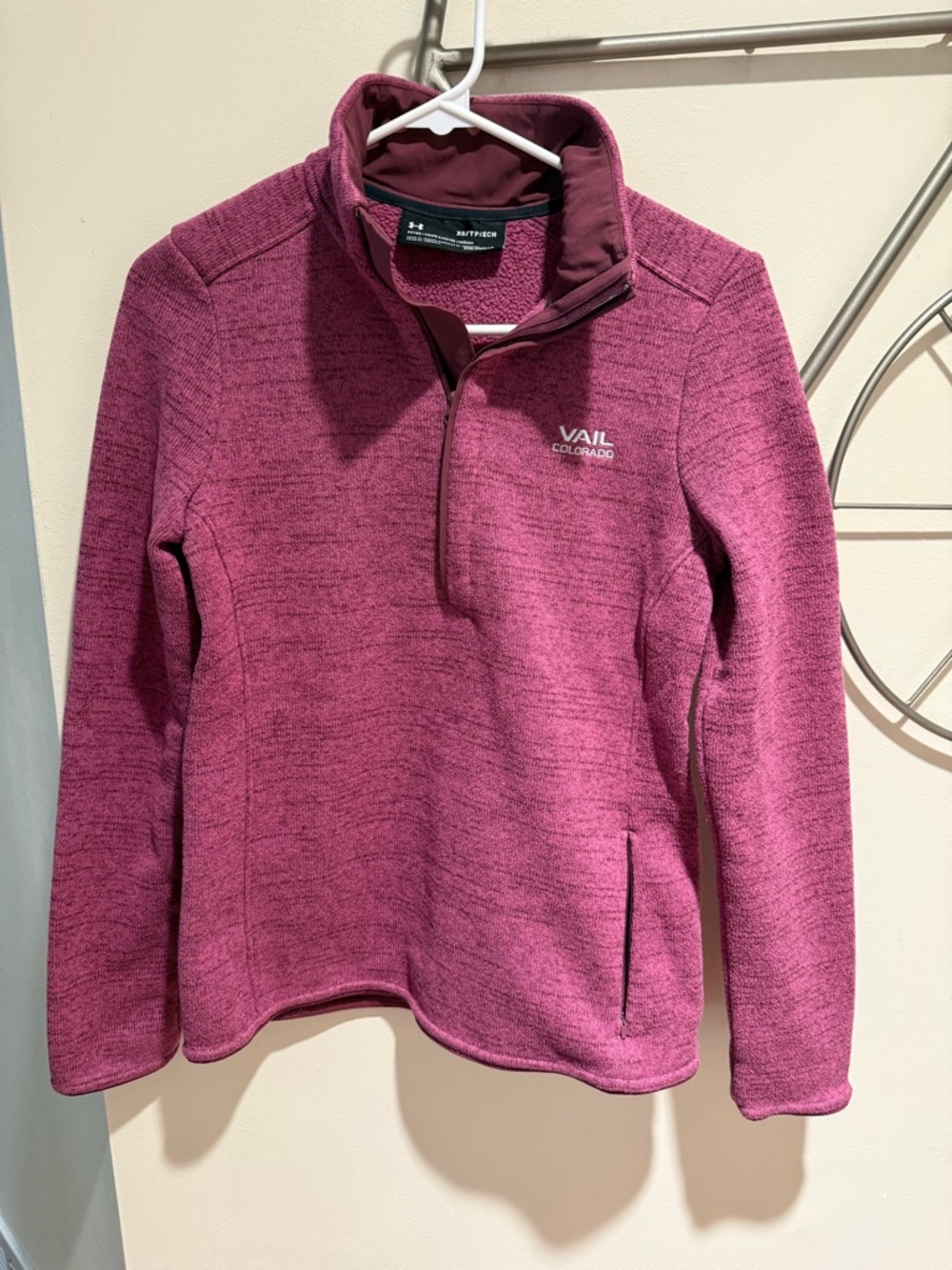 Under Armour Women's Vail Colorado Half-Zip Sweater - Raspberry Size XS